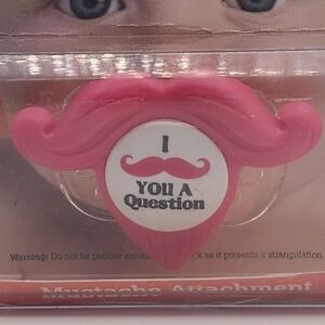 Ulubulu I Mustache You A Question Pink Expression Pacifier 0-6 Months
